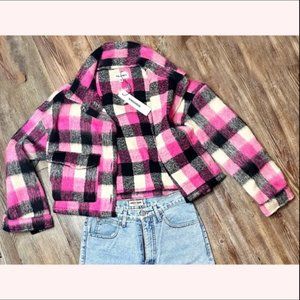 Vigoss Plaid Crop Jacket (M)